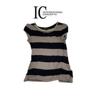 Inc International Concepts Rhinestone Top. Sz P/L